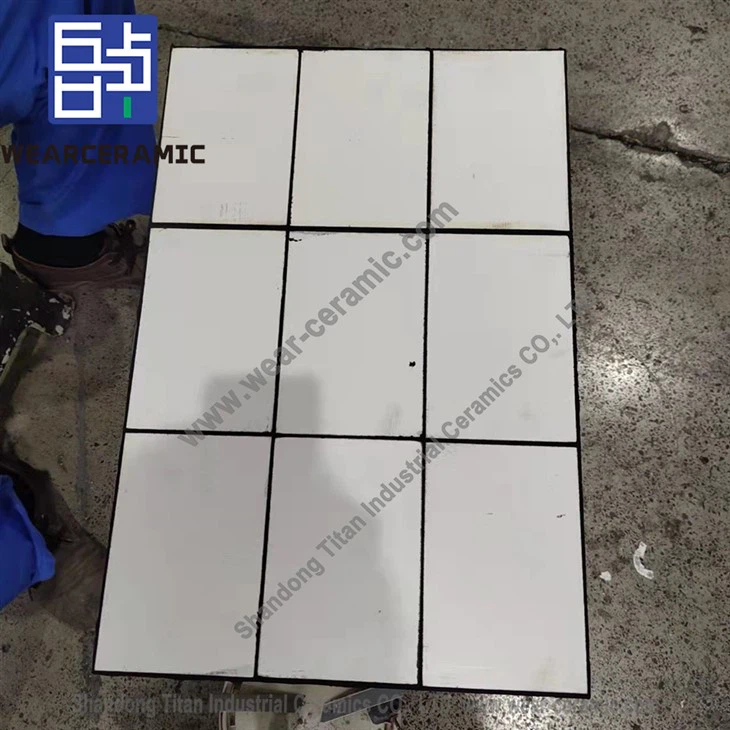 Ceramic Composite Rubber Liner Backed Steel Plate